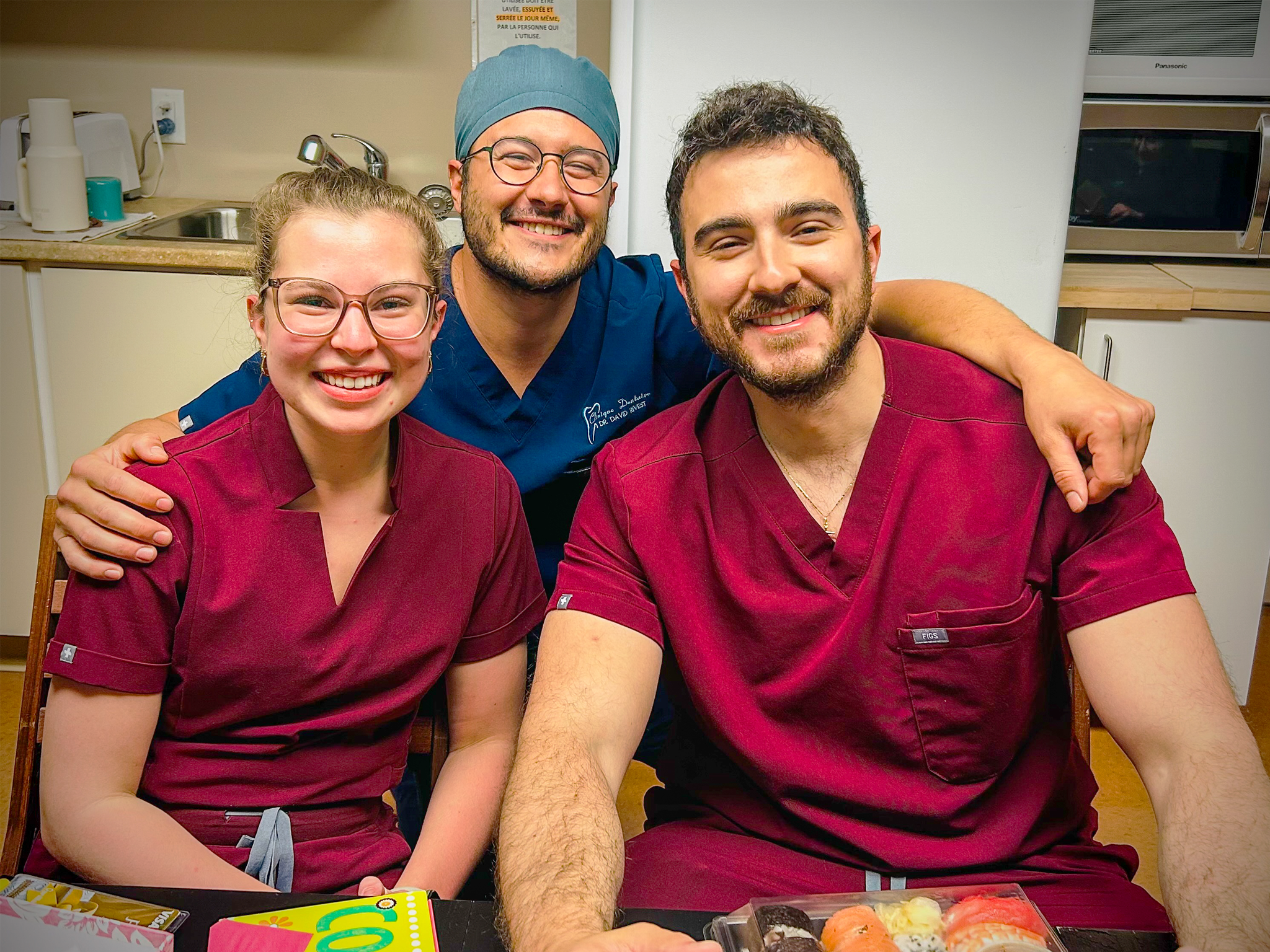 Lydia Côté, Dr David Rivest et Ibrahim Saber