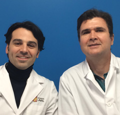 Les docteurs Adrien Pollini et Reginaldo Gonçalves